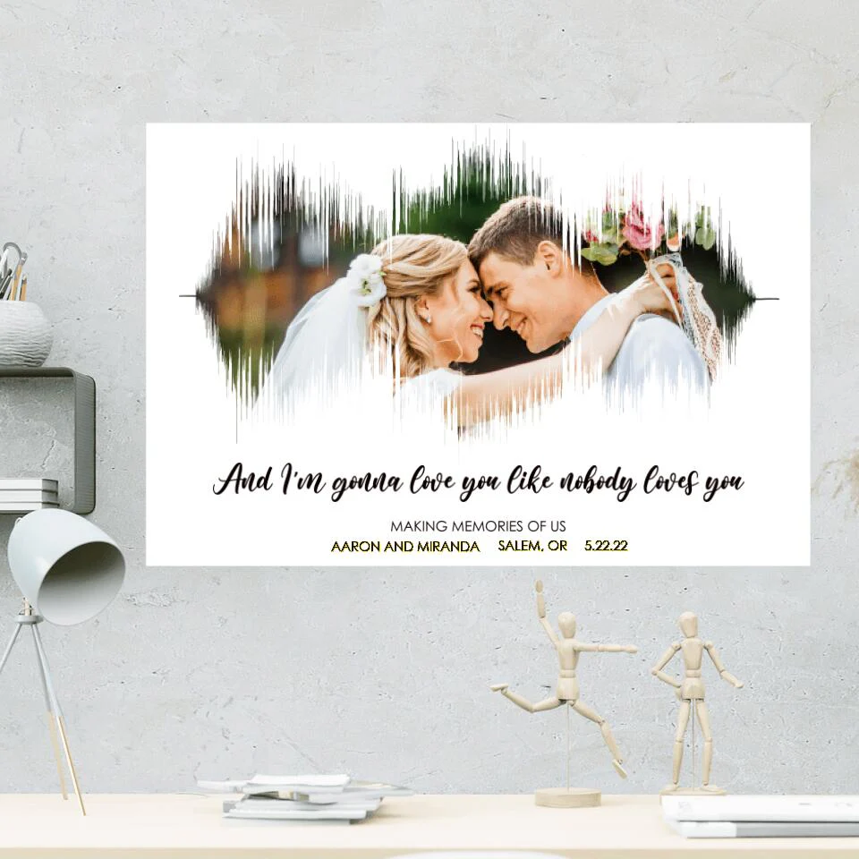 I'm Gonna Love You Like Nobody Loves You Custom Canvas Poster Anniversary Gift For Couples - Image 5