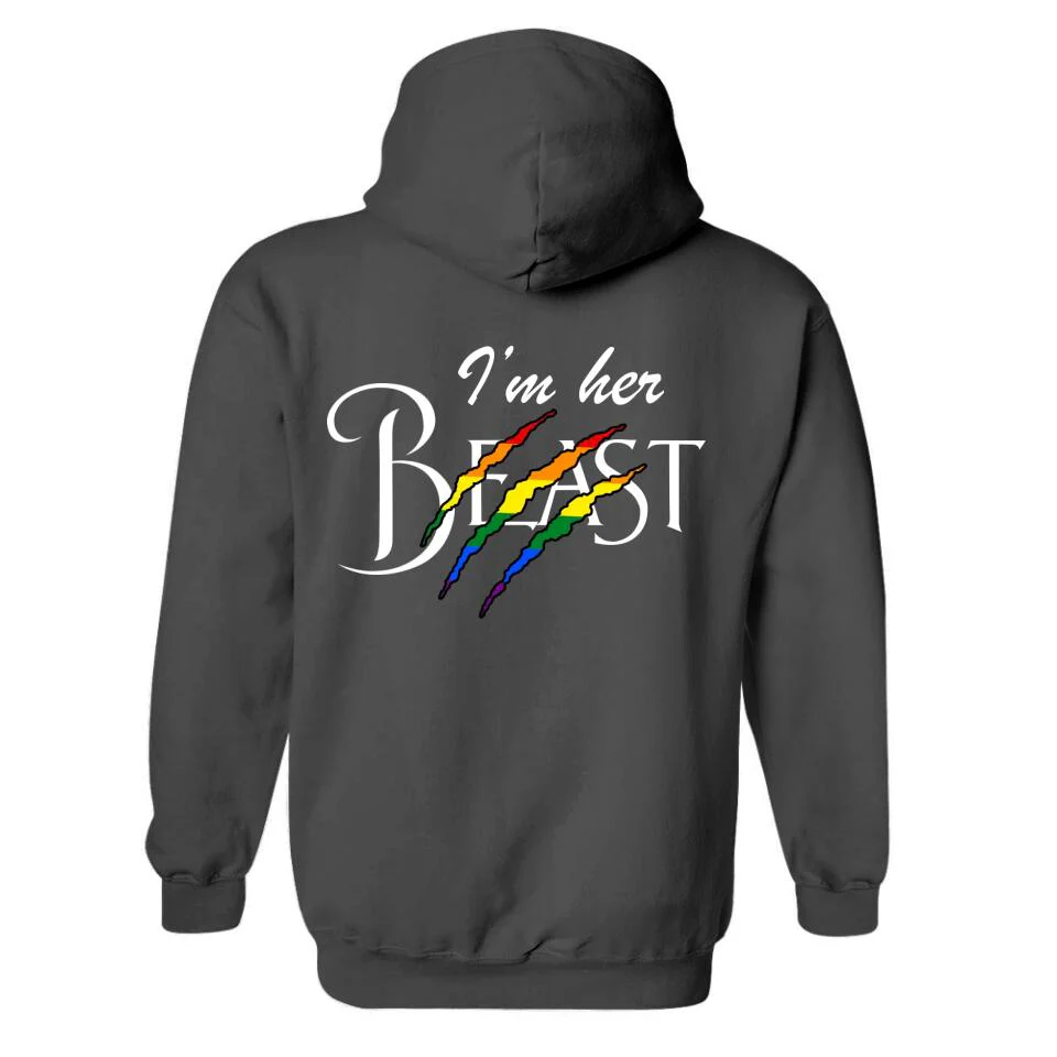 Personalized Valentine Gifts - I'm Her Beast, I'm Her Beauty, Top, Bottom - Hoodie - Gift for Lesbian/Gay Couple - Image 8