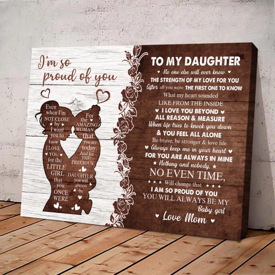 I'm So Proud Of You Mom And Daughter - Custom Canvas Poster - Birthday Gift For Daughter - Image 5
