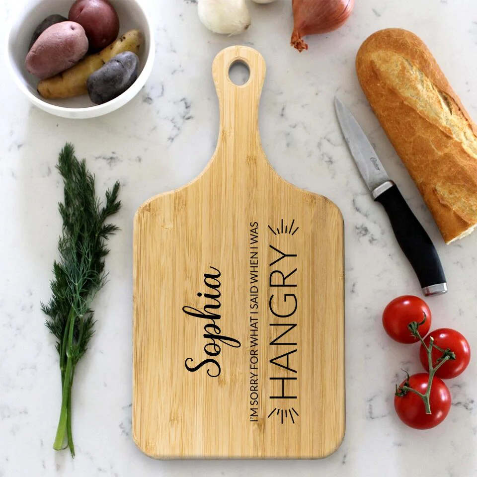 I'm Sorry For What I Said When I Was Hangry Personalized Cutting Board - Image 4