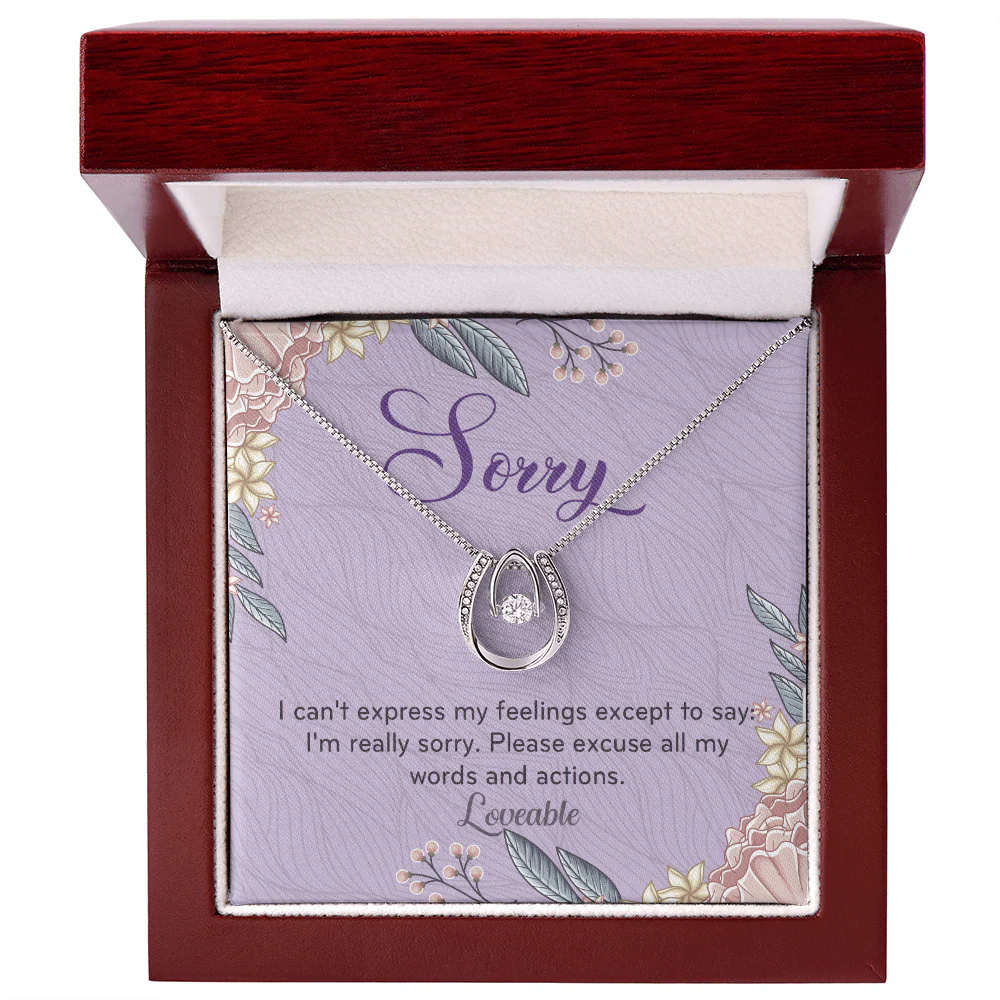 I'm Sorry Gifts for Her, Forgive Me Gifts for Wife, Apology Gift from Husband, White Gold Necklace - Image 4