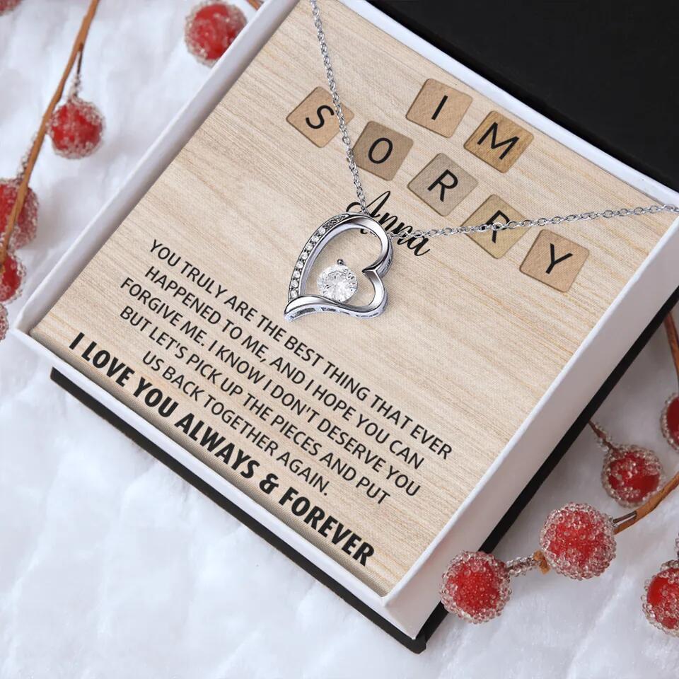 I'm Sorry You Truly Are the Best Thing That Ever Happened to Me - Personalized Necklace - Image 5