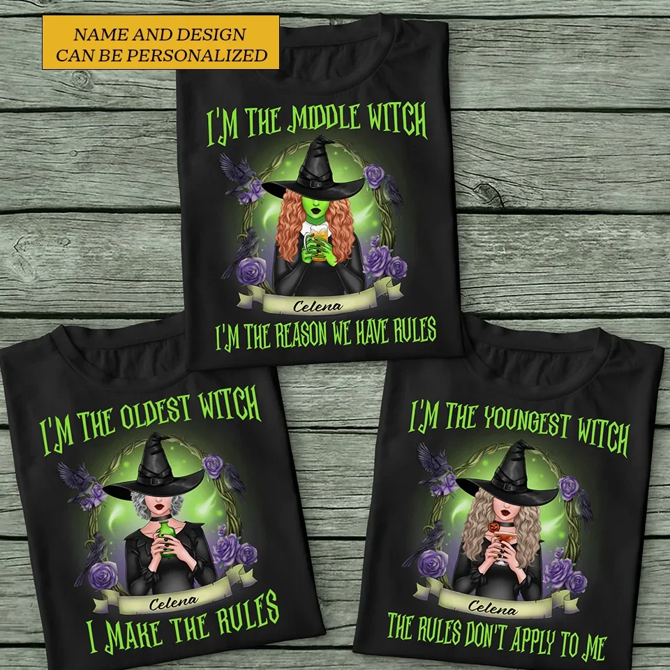 I'm The Oldest Witch, I Made The Rules - Personalized Shirt - Witch Gift - Image 10