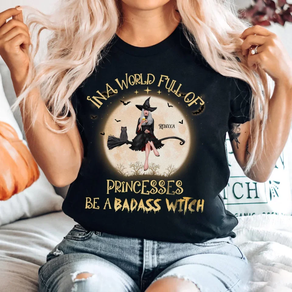 In A World Full Of Princesses Be A Witch - Personalized Standard Shirt - Gift For Witches - Image 7