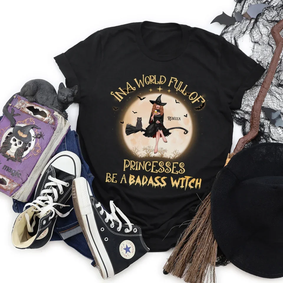 In A World Full Of Princesses Be A Witch - Personalized Standard Shirt - Gift For Witches - Image 8