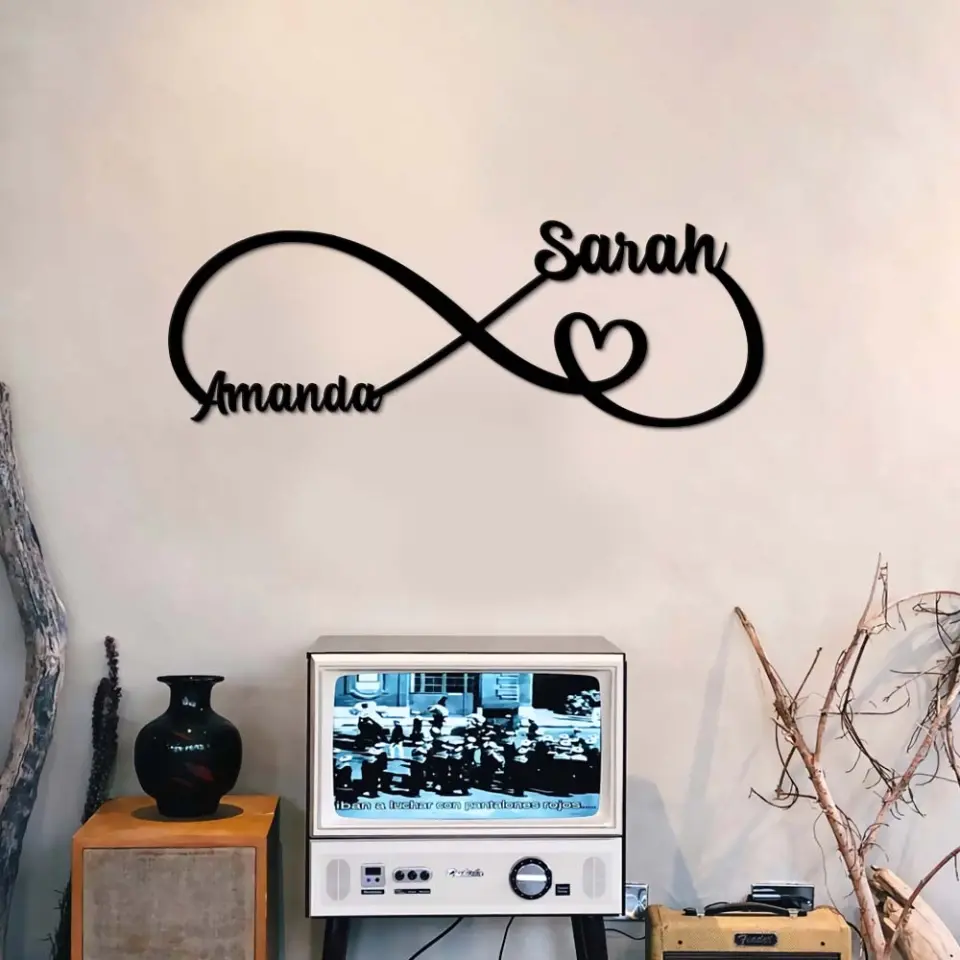 Infinity Heart Endless Love - Personalized Metal Sign - Gift for Mom And Daughter - Image 5