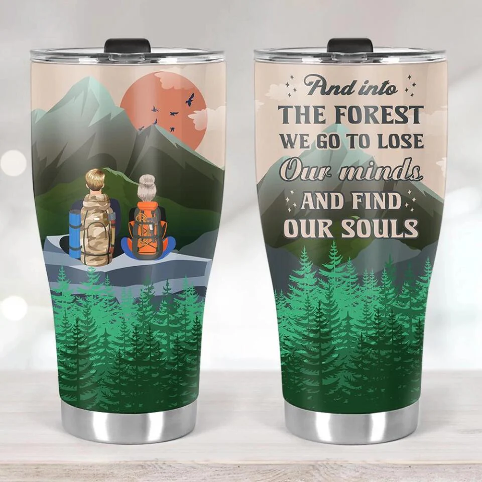 Into The Forest We Go Camping Tumbler - Image 4
