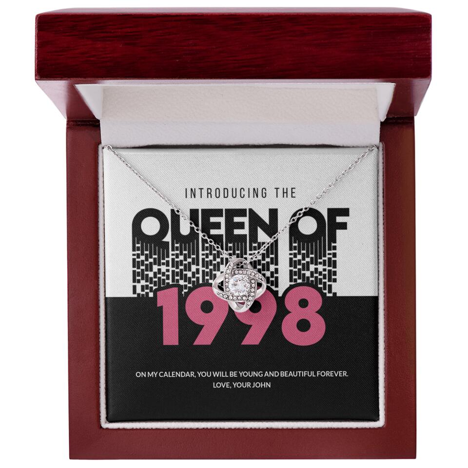 Introducing The Queen Of 1998 Personalized Necklace Gift For Girlfriend, Wife - Image 12