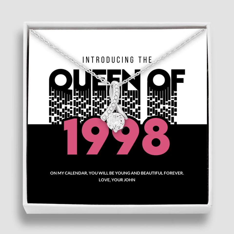 Introducing The Queen Of 1998 Personalized Necklace Gift For Girlfriend, Wife - Image 14