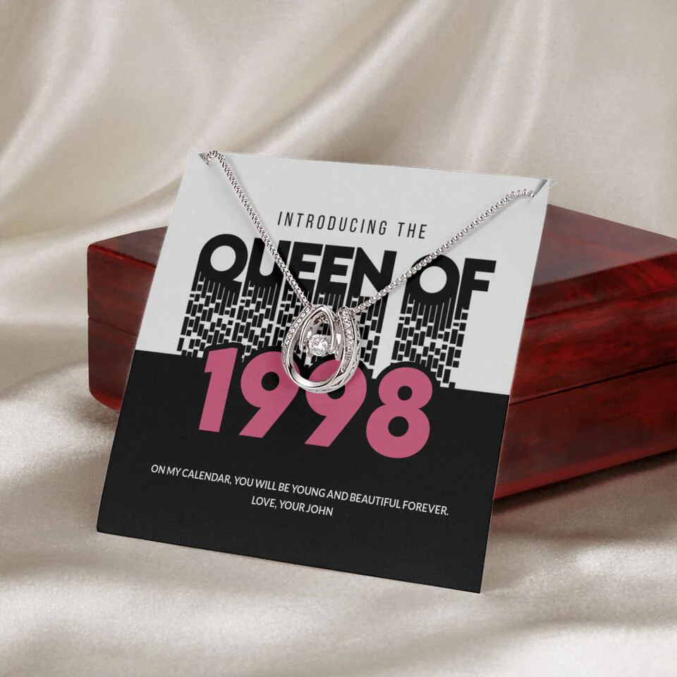 Introducing The Queen Of 1998 Personalized Necklace Gift For Girlfriend, Wife - Image 29