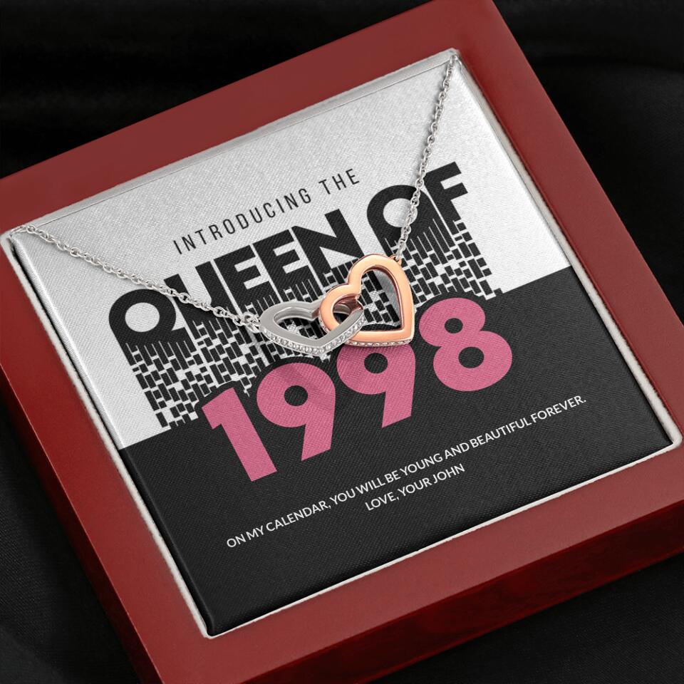 Introducing The Queen Of 1998 Personalized Necklace Gift For Girlfriend, Wife - Image 6