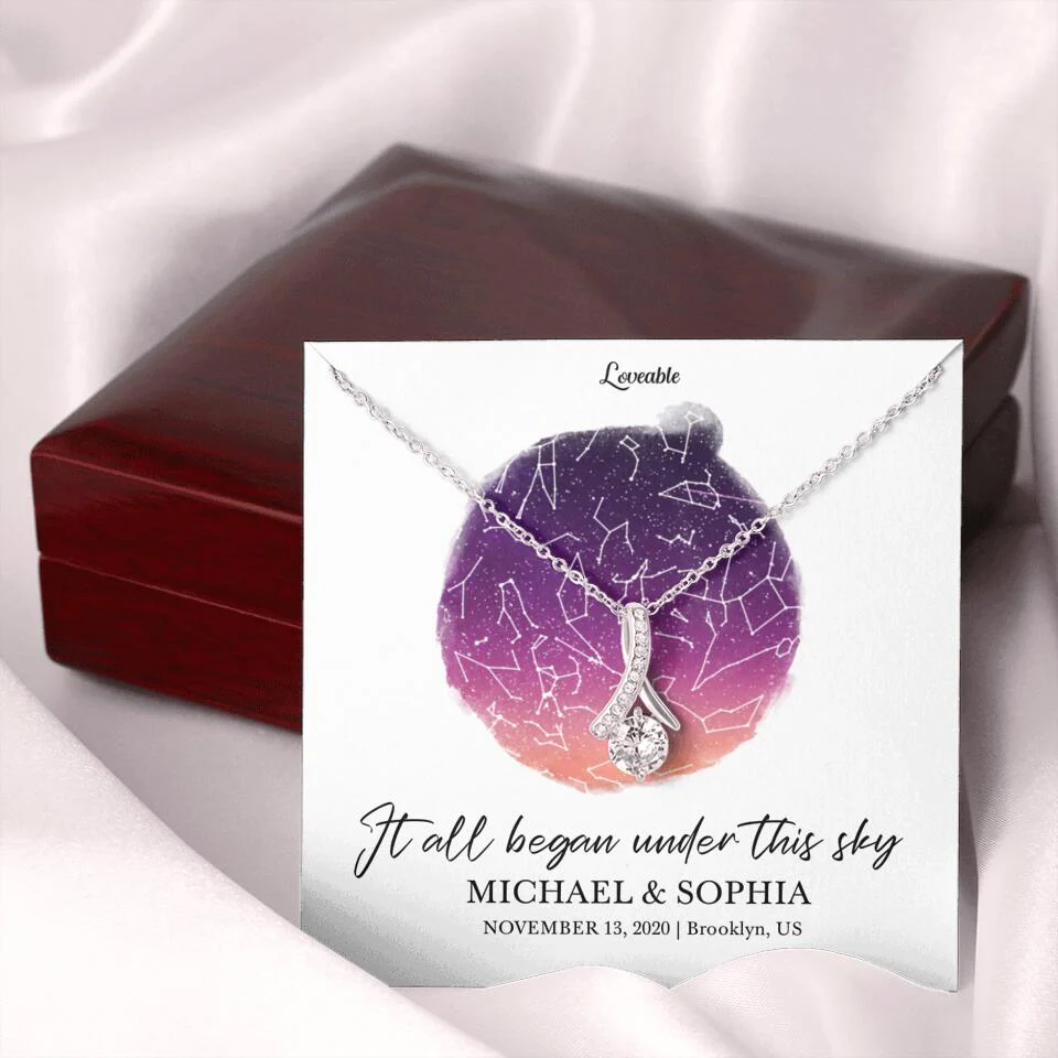 It All Began Under This Sky Necklace - Personalized Necklace - Image 49