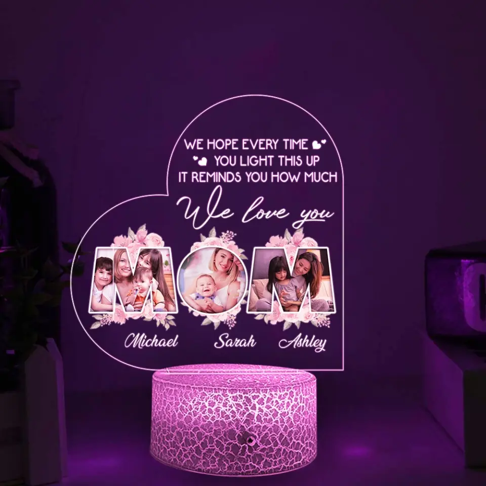 It Reminds You How Much I Love You Mom Custom 3D Night Light Mother's Day Gift - Image 4