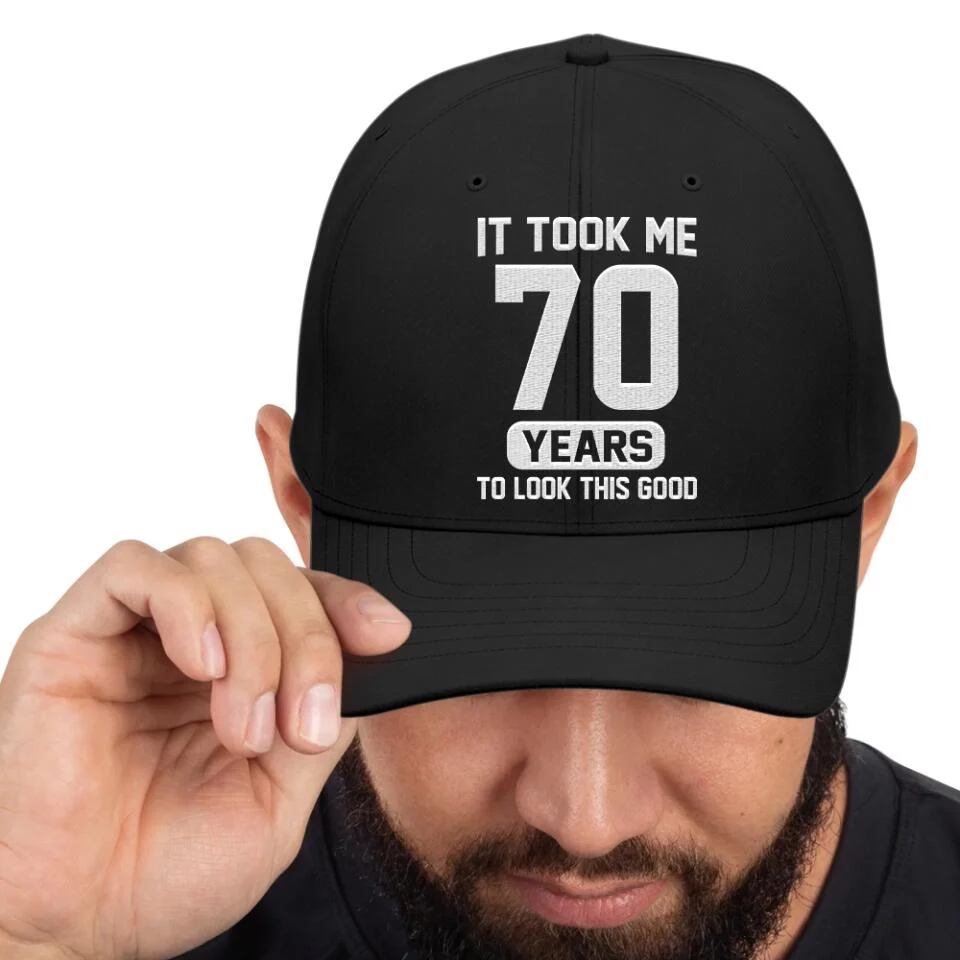 It Took Me 80 Years To Look This Good - Personalized Twill Cap - Custom Age - 80th Birthday Gift For Old Men - Image 10