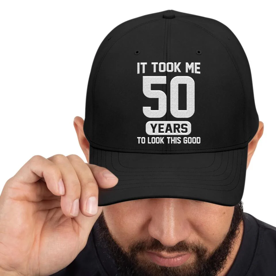 It Took Me 80 Years To Look This Good - Personalized Twill Cap - Custom Age - 80th Birthday Gift For Old Men - Image 7