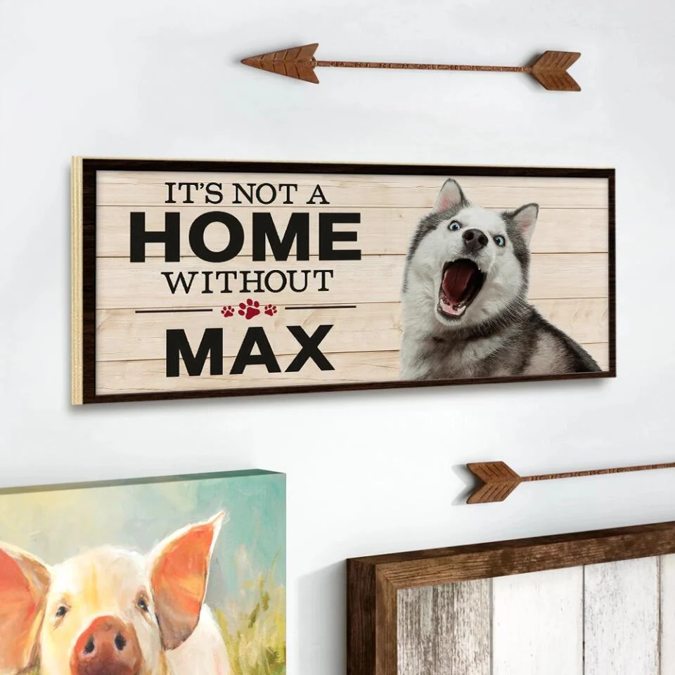 It's Not A Home Without A Dog - Personalized Key Holder Wooden Sign - Gift For Dog Lovers - Image 5