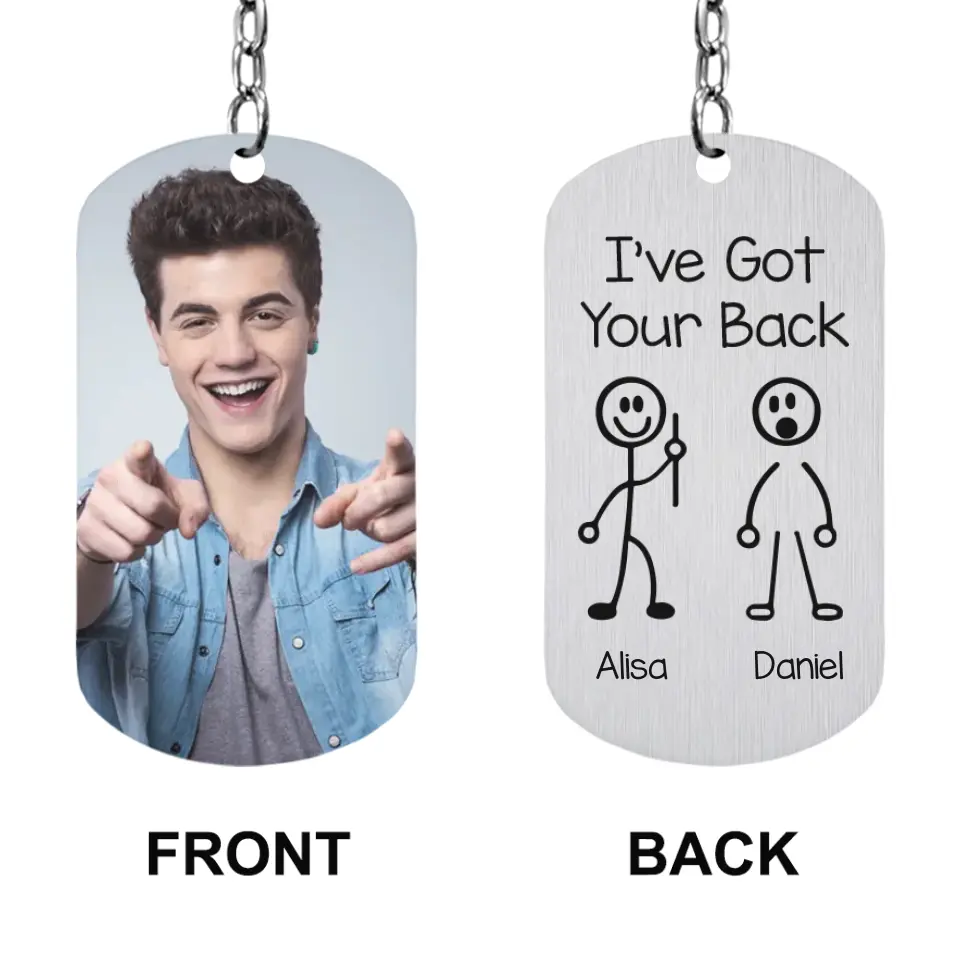 I've Got Your Back - Personalized Upload Photo Keychain - Image 5