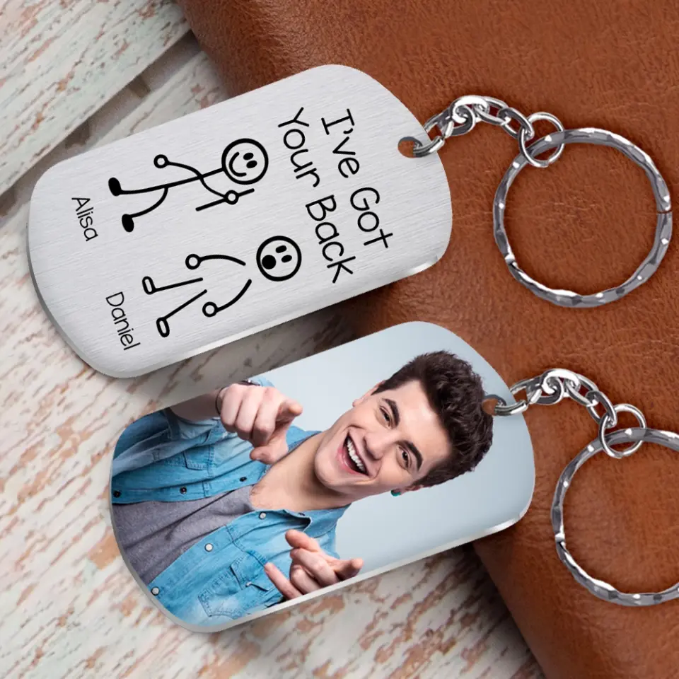 I've Got Your Back - Personalized Upload Photo Keychain - Image 6