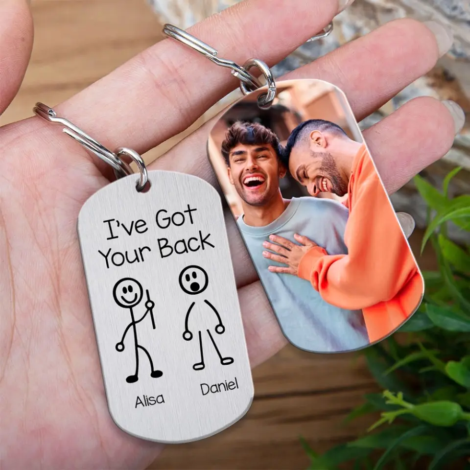 I've Got Your Back - Personalized Upload Photo Keychain - Image 7