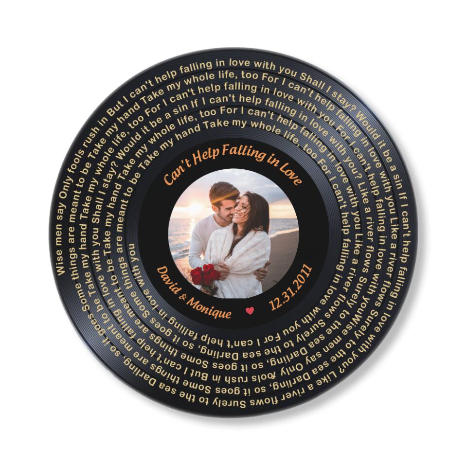 Couple Wooden Sign Keeping Memory in Lyric Song Wooden Sign Anniversary Gift - Image 3