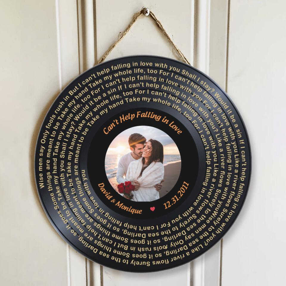 Couple Wooden Sign Keeping Memory in Lyric Song Wooden Sign Anniversary Gift - Image 4
