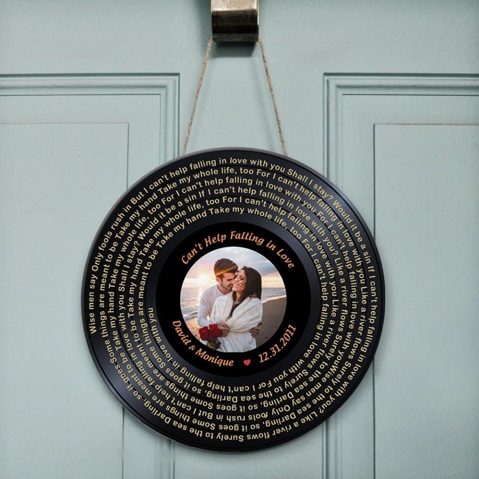 Couple Wooden Sign Keeping Memory in Lyric Song Wooden Sign Anniversary Gift - Image 5