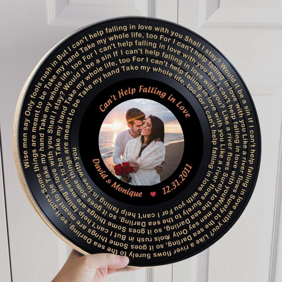 Couple Wooden Sign Keeping Memory in Lyric Song Wooden Sign Anniversary Gift - Image 6