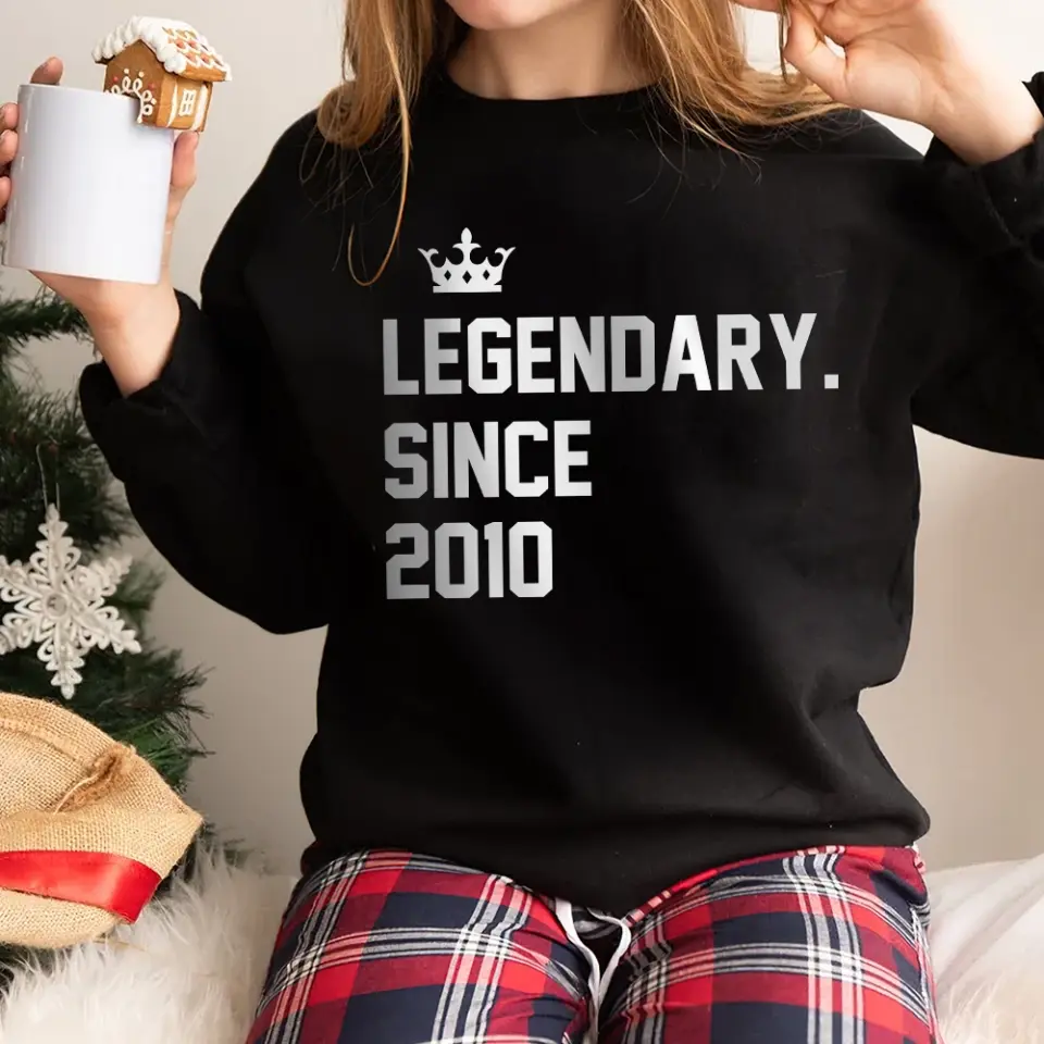 Legendary Since - Custom Year Sweatshirt Hoodie - Birthday Gifts For Children Friends - Image 3