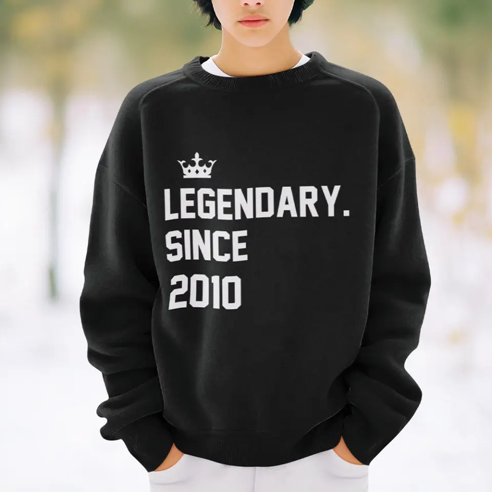 Legendary Since - Custom Year Sweatshirt Hoodie - Birthday Gifts For Children Friends - Image 4
