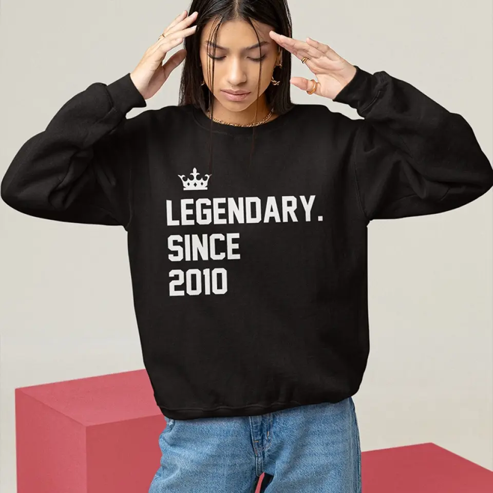 Legendary Since - Custom Year Sweatshirt Hoodie - Birthday Gifts For Children Friends - Image 6