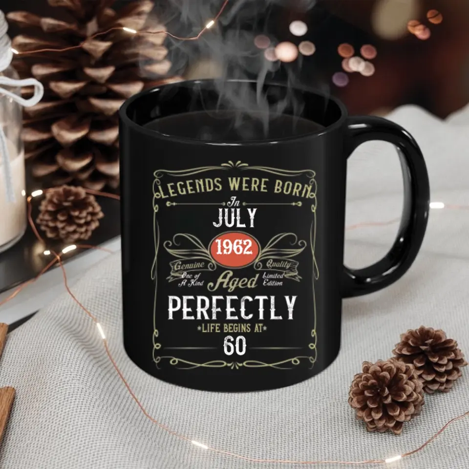 Legends Were Born Personalized Black Mug - Image 10