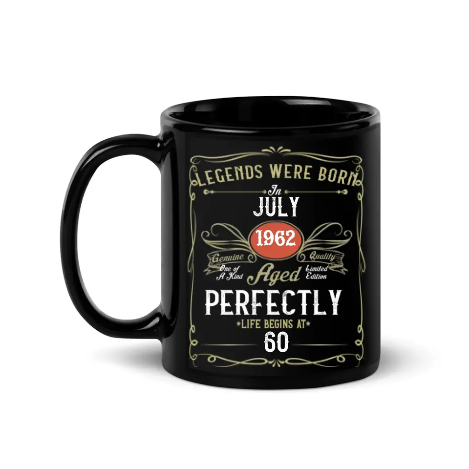 Legends Were Born Personalized Black Mug - Image 3