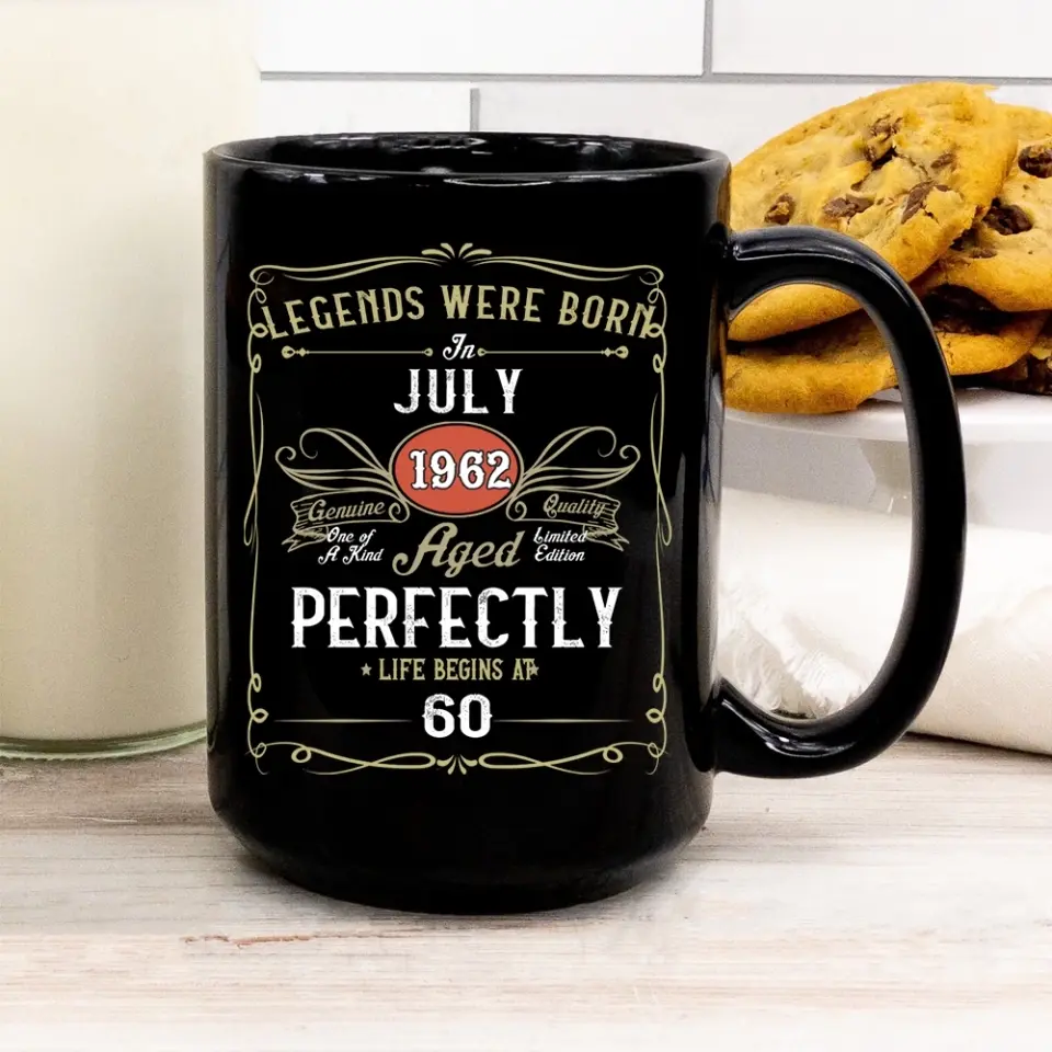 Legends Were Born Personalized Black Mug - Image 4