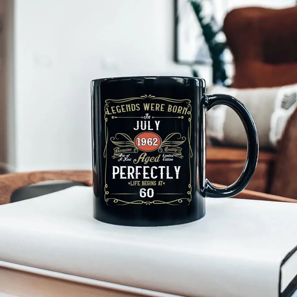 Legends Were Born Personalized Black Mug - Image 8