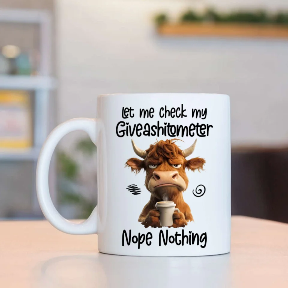 Let Me Check My Giveashitometer Nope Nothing - Fun Gifts For Coworkers, Friends, Family - Personalized Mug - Image 2