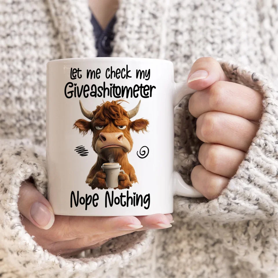 Let Me Check My Giveashitometer Nope Nothing - Fun Gifts For Coworkers, Friends, Family - Personalized Mug - Image 3
