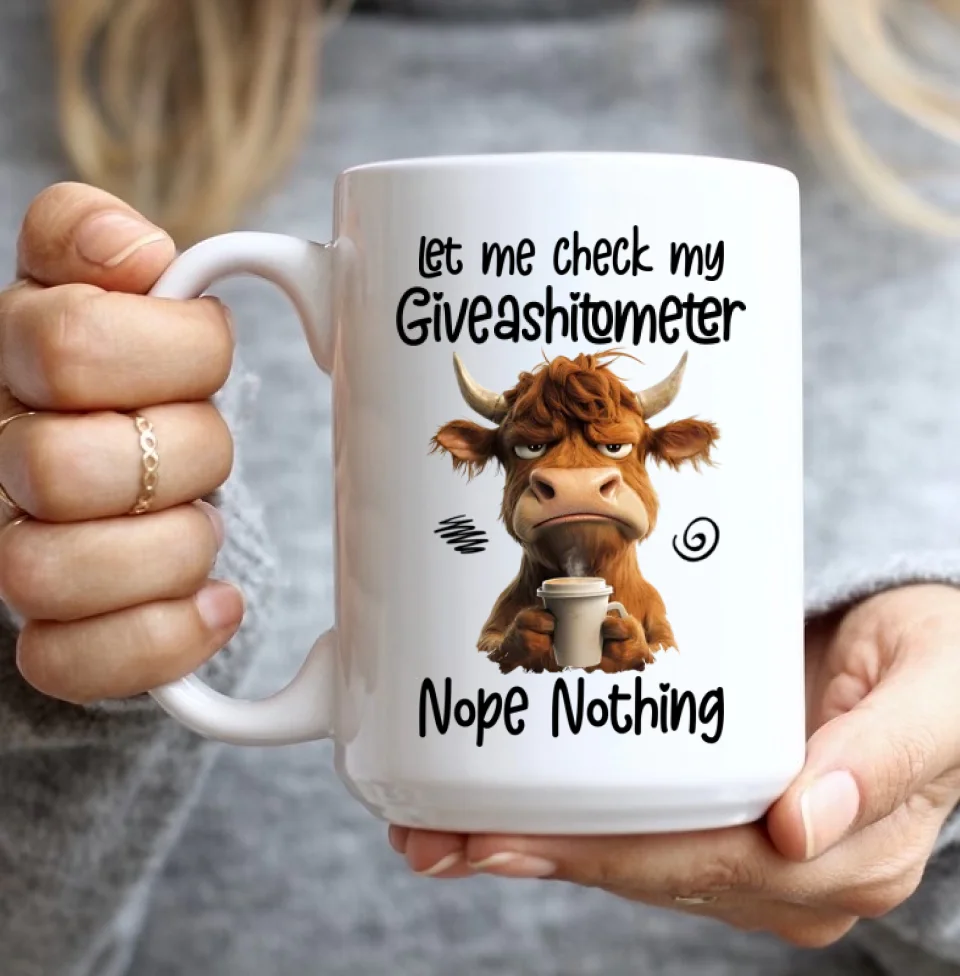 Let Me Check My Giveashitometer Nope Nothing - Fun Gifts For Coworkers, Friends, Family - Personalized Mug - Image 9