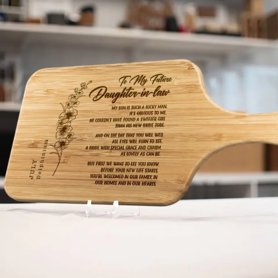 Letter To A Future Daughter In Law Custom Wooden Board Wedding Gift - Image 4
