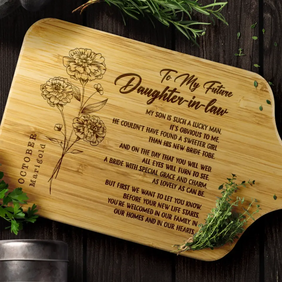Letter To A Future Daughter In Law Custom Wooden Board Wedding Gift - Image 5