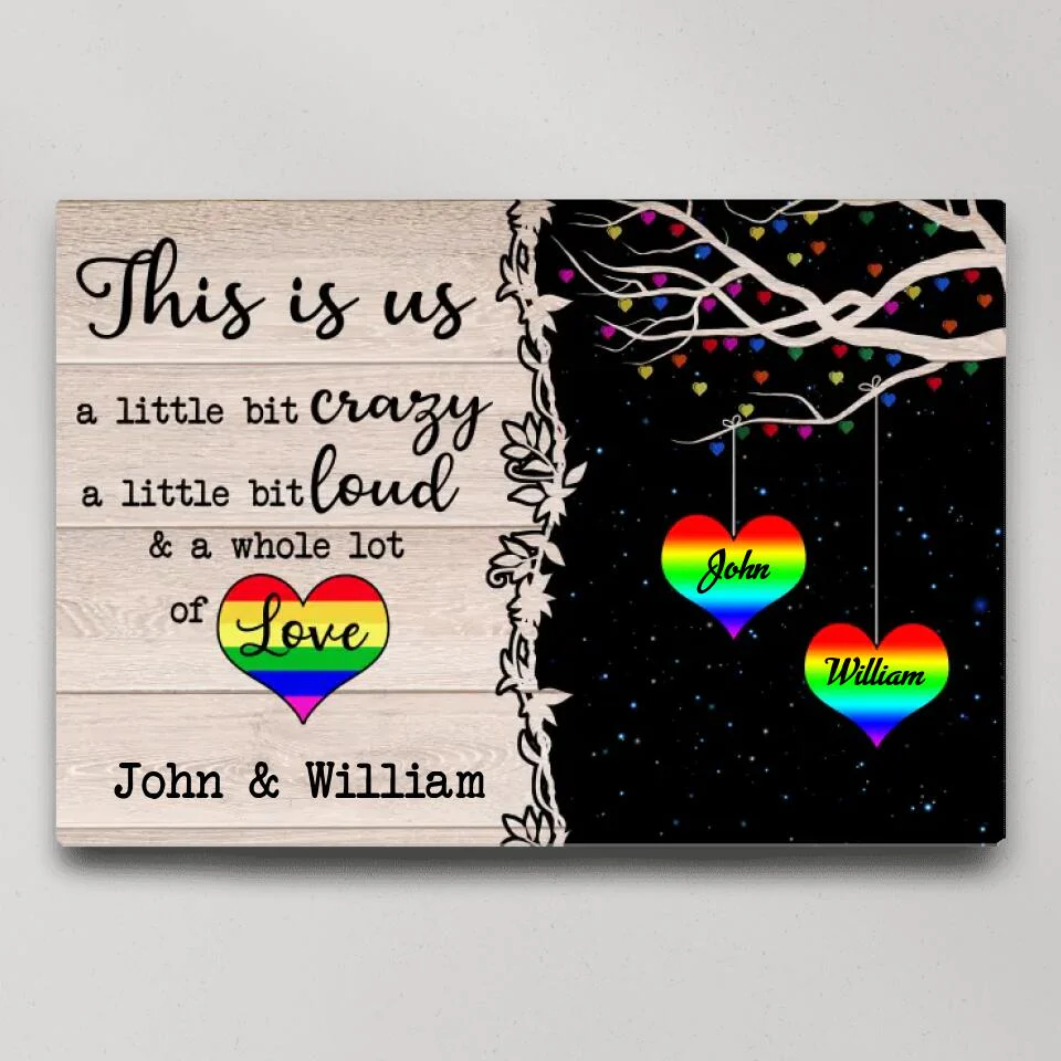 LGBT This Is Us Custom Canvas Poster Anniversary Gifts For Couples - Image 2