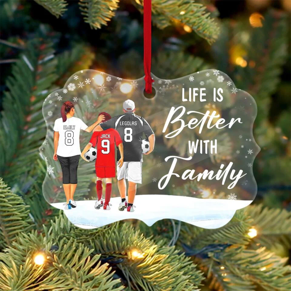Life Is Better With Family - Personalized Ornament - Image 3