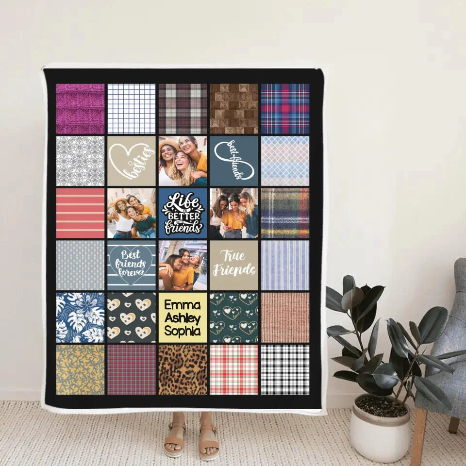 Life Is Better With Friends Custom Blanket Anniversary Gift For Besties - Image 2