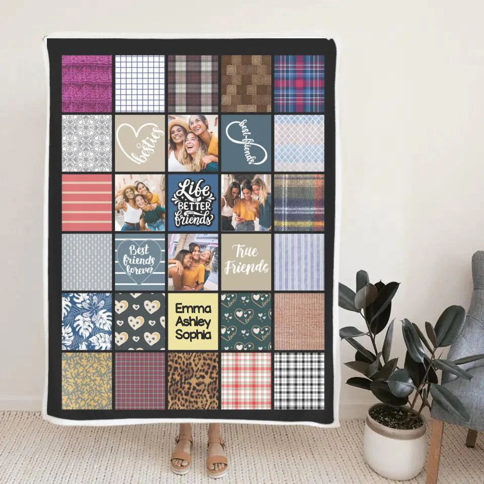 Life Is Better With Friends Custom Blanket Anniversary Gift For Besties - Image 3