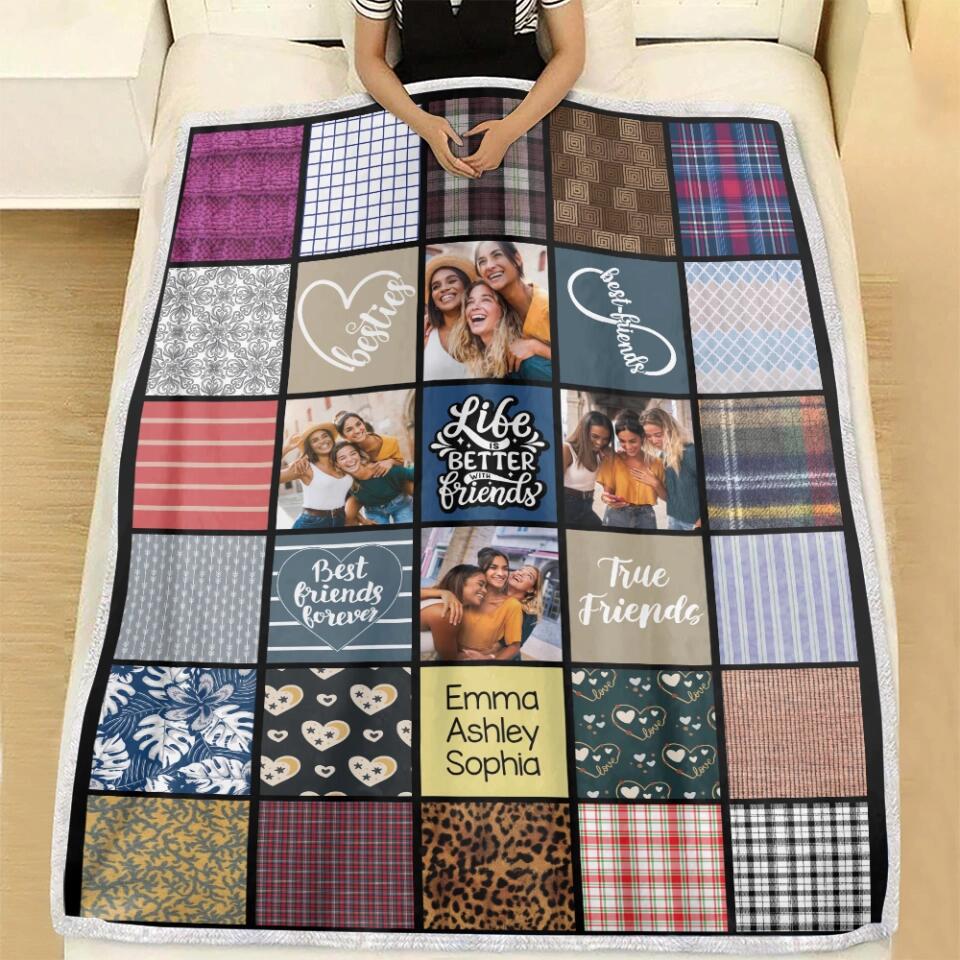 Life Is Better With Friends Custom Blanket Anniversary Gift For Besties - Image 5