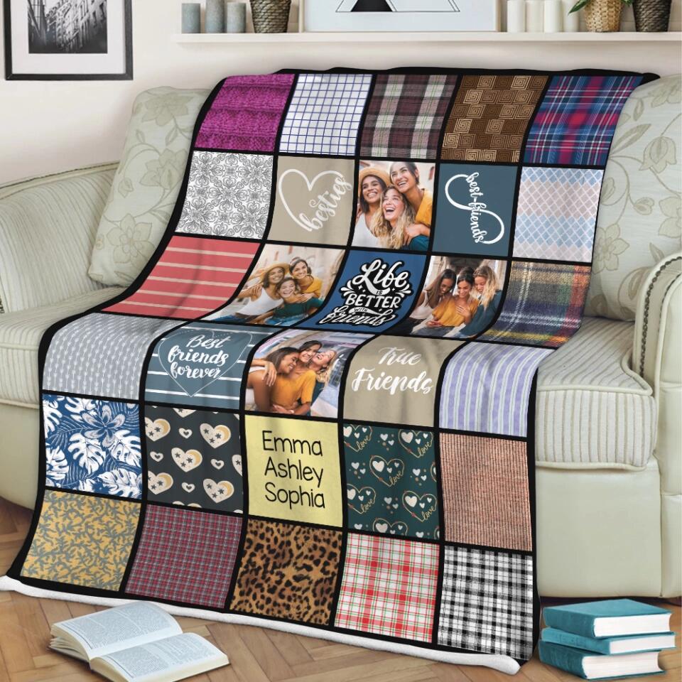 Life Is Better With Friends Custom Blanket Anniversary Gift For Besties - Image 6