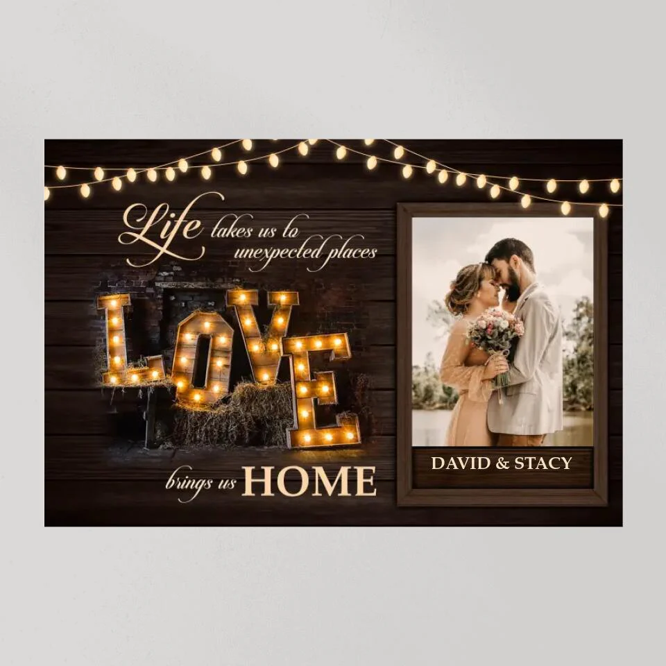 Life Takes Us To Unexpected Places Custom Canvas Poster Anniversary Gift For Couples - Image 11