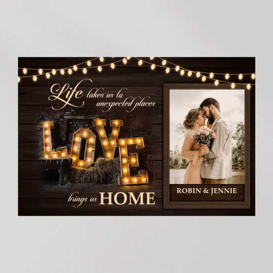 Life Takes Us To Unexpected Places Custom Canvas Poster Anniversary Gift For Couples - Image 12