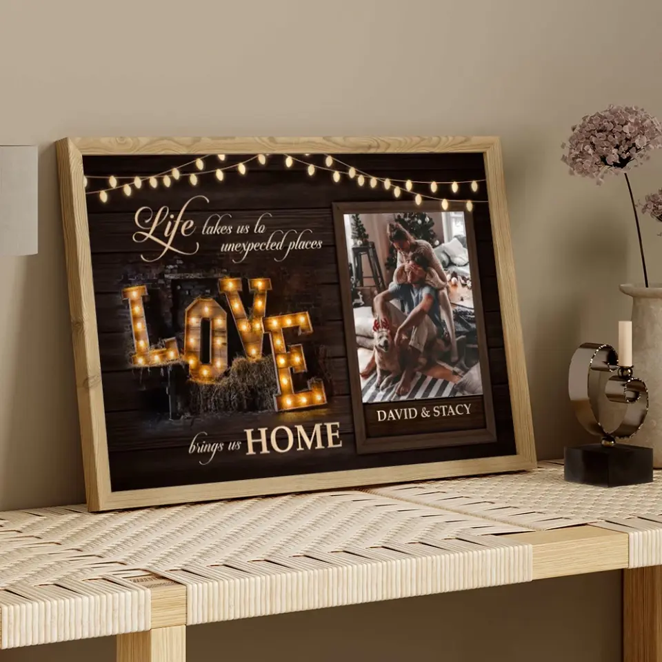 Life Takes Us To Unexpected Places Custom Canvas Poster Anniversary Gift For Couples - Image 13