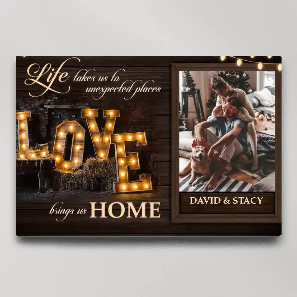 Life Takes Us To Unexpected Places Custom Canvas Poster Anniversary Gift For Couples - Image 4