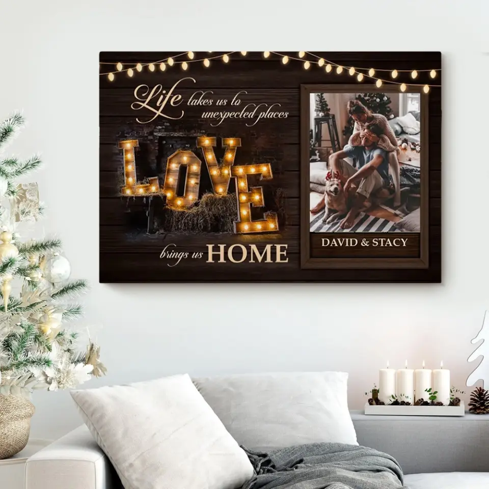 Life Takes Us To Unexpected Places Custom Canvas Poster Anniversary Gift For Couples - Image 8